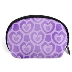 Purple Hearts Pattern Accessory Pouch (Large)