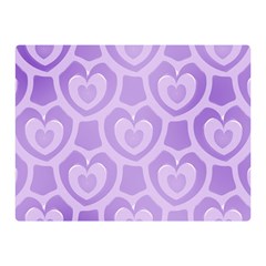 Purple Hearts Pattern Double Sided Flano Blanket (Mini) 