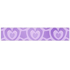 Purple Hearts Pattern Large Flano Scarf 