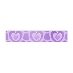 Purple Hearts Pattern Flano Scarf (Mini)