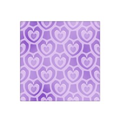 Purple Hearts Pattern Satin Bandana Scarf by SpinnyChairDesigns