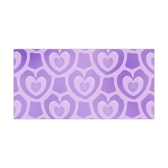 Purple Hearts Pattern Yoga Headband by SpinnyChairDesigns