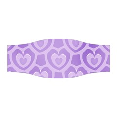 Purple Hearts Pattern Stretchable Headband by SpinnyChairDesigns