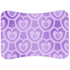 Purple Hearts Pattern Velour Seat Head Rest Cushion by SpinnyChairDesigns