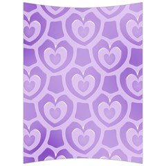 Purple Hearts Pattern Back Support Cushion by SpinnyChairDesigns