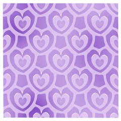 Purple Hearts Pattern Wooden Puzzle Square by SpinnyChairDesigns