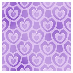 Purple Hearts Pattern Long Sheer Chiffon Scarf 