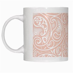 Barely There White Paisley Pattern White Mugs by SpinnyChairDesigns