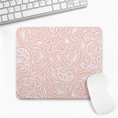 Barely There White Paisley Pattern Large Mousepads by SpinnyChairDesigns