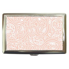 Barely There White Paisley Pattern Cigarette Money Case by SpinnyChairDesigns