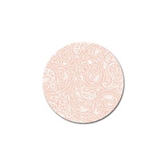 Barely There White Paisley Pattern Golf Ball Marker by SpinnyChairDesigns