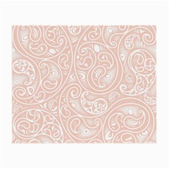 Barely There White Paisley Pattern Small Glasses Cloth (2 Sides) by SpinnyChairDesigns