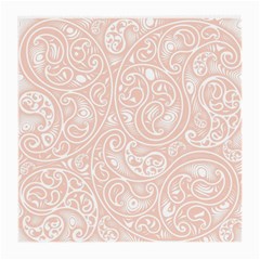 Barely There White Paisley Pattern Medium Glasses Cloth (2 Sides) by SpinnyChairDesigns