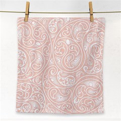 Barely There White Paisley Pattern Face Towel by SpinnyChairDesigns