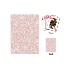 Barely There White Paisley Pattern Playing Cards Single Design (mini) by SpinnyChairDesigns