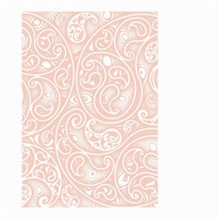 Barely There White Paisley Pattern Small Garden Flag (two Sides) by SpinnyChairDesigns