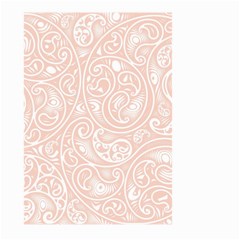 Barely There White Paisley Pattern Large Garden Flag (two Sides) by SpinnyChairDesigns