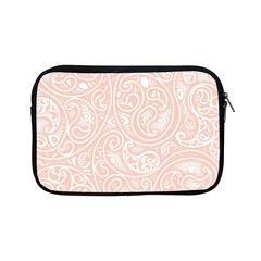 Barely There White Paisley Pattern Apple Ipad Mini Zipper Cases by SpinnyChairDesigns