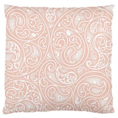 Barely There White Paisley Pattern Standard Flano Cushion Case (two Sides) by SpinnyChairDesigns