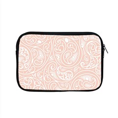 Barely There White Paisley Pattern Apple Macbook Pro 15  Zipper Case by SpinnyChairDesigns