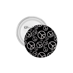 Black And White Peace Symbols 1 75  Buttons by SpinnyChairDesigns