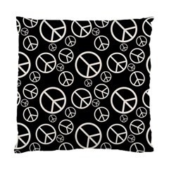 Black And White Peace Symbols Standard Cushion Case (one Side) by SpinnyChairDesigns