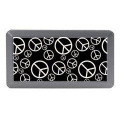 Black And White Peace Symbols Memory Card Reader (mini) by SpinnyChairDesigns