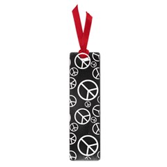 Black And White Peace Symbols Small Book Marks by SpinnyChairDesigns