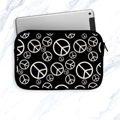 Black And White Peace Symbols Apple Ipad Mini Zipper Cases by SpinnyChairDesigns