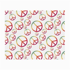 Colorful Rainbow Peace Symbols Small Glasses Cloth by SpinnyChairDesigns