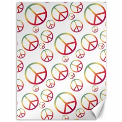 Colorful Rainbow Peace Symbols Canvas 36  X 48  by SpinnyChairDesigns