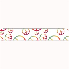 Colorful Rainbow Peace Symbols Small Bar Mats by SpinnyChairDesigns