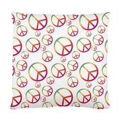 Colorful Rainbow Peace Symbols Standard Cushion Case (two Sides) by SpinnyChairDesigns