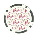 Colorful Rainbow Peace Symbols Poker Chip Card Guard (10 pack) Back