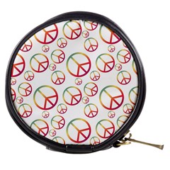 Colorful Rainbow Peace Symbols Mini Makeup Bag by SpinnyChairDesigns