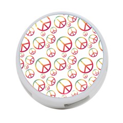 Colorful Rainbow Peace Symbols 4-port Usb Hub (one Side) by SpinnyChairDesigns