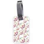 Colorful Rainbow Peace Symbols Luggage Tag (two sides) Back