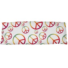 Colorful Rainbow Peace Symbols Body Pillow Case (dakimakura) by SpinnyChairDesigns