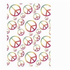 Colorful Rainbow Peace Symbols Small Garden Flag (two Sides) by SpinnyChairDesigns