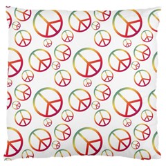 Colorful Rainbow Peace Symbols Standard Flano Cushion Case (two Sides) by SpinnyChairDesigns