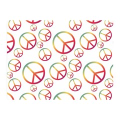 Colorful Rainbow Peace Symbols Double Sided Flano Blanket (mini)  by SpinnyChairDesigns