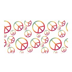 Colorful Rainbow Peace Symbols Satin Wrap by SpinnyChairDesigns