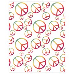 Colorful Rainbow Peace Symbols Drawstring Bag (small) by SpinnyChairDesigns