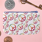 Colorful Rainbow Peace Symbols Large Coin Purse Back