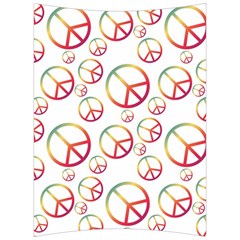 Colorful Rainbow Peace Symbols Back Support Cushion by SpinnyChairDesigns