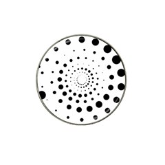 Abstract Black And White Polka Dots Hat Clip Ball Marker (10 Pack) by SpinnyChairDesigns