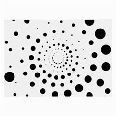 Abstract Black And White Polka Dots Large Glasses Cloth by SpinnyChairDesigns