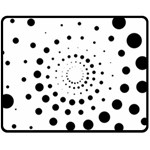 Abstract Black and White Polka Dots Fleece Blanket (Medium)  60 x50  Blanket Front