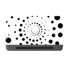 Abstract Black And White Polka Dots Memory Card Reader With Cf by SpinnyChairDesigns