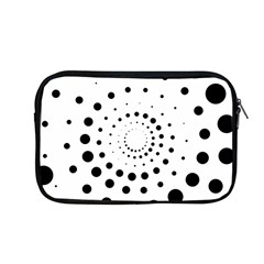 Abstract Black And White Polka Dots Apple Macbook Pro 13  Zipper Case by SpinnyChairDesigns